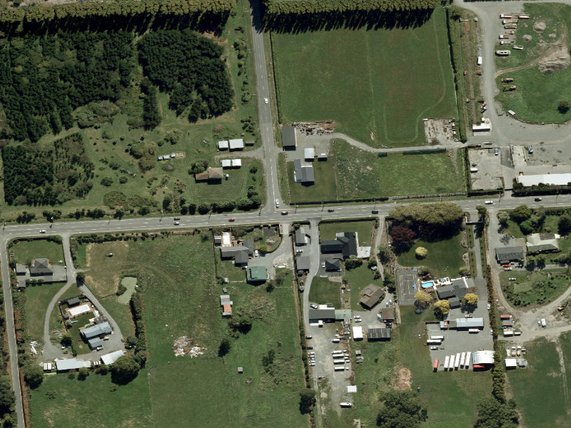 aerial view of Walk and bike track through Marshland and the ground around it