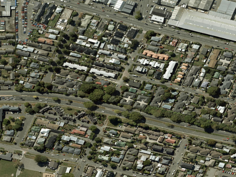 aerial view of Walk and bike track through Waltham and the ground around it