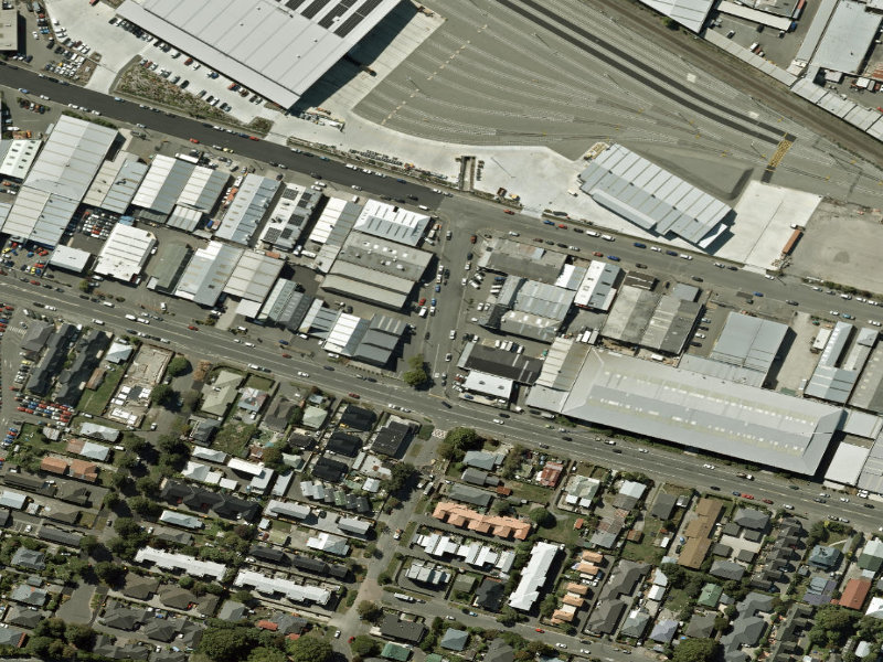 aerial view of Walk and bike track through Waltham and the ground around it