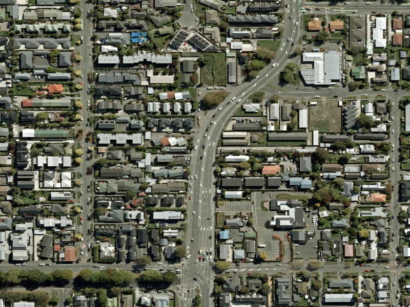aerial view of Walk and bike track through Edgeware and the ground around it