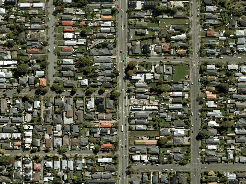 aerial view of Walk and bike track through Edgeware and the ground around it