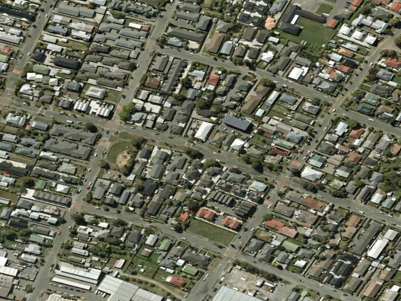 aerial view of Walk and bike track through Waltham and the ground around it