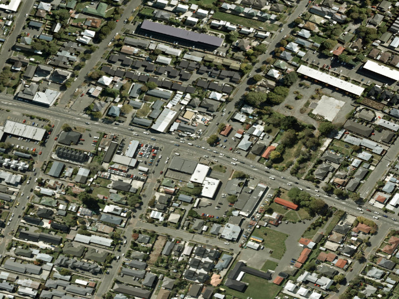 aerial view of Walk and bike track through Waltham and the ground around it