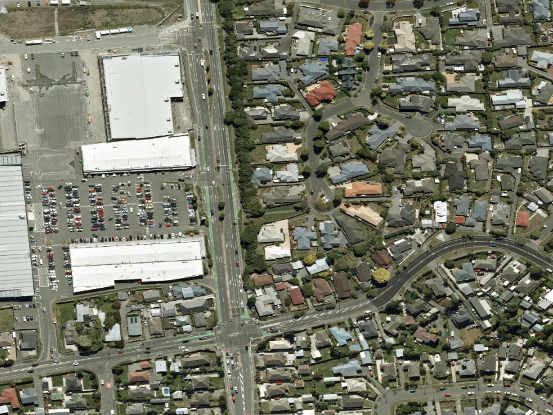 aerial view of Walk and bike track through Shirley and the ground around it