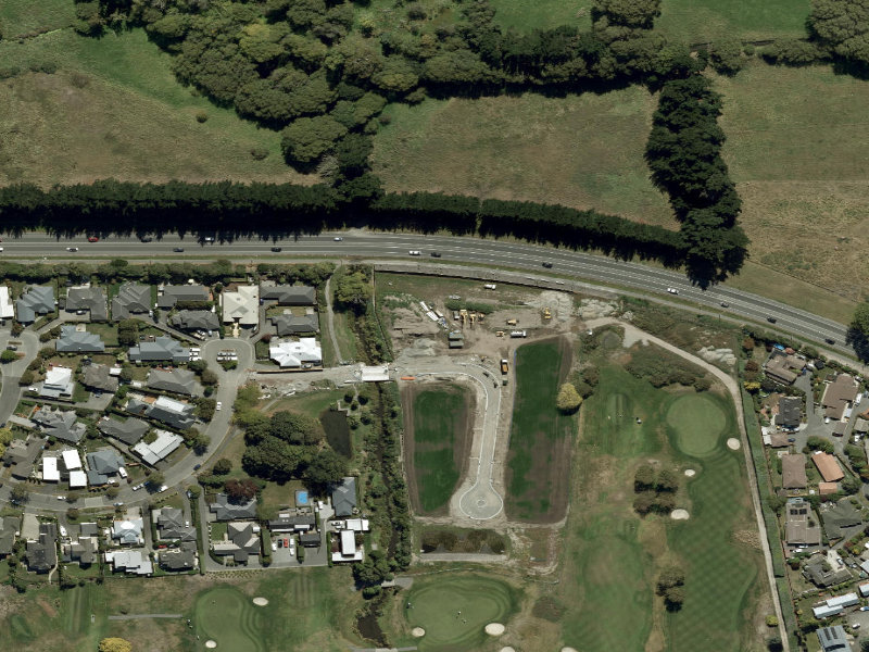 aerial view of Walk and bike track through Shirley and the ground around it