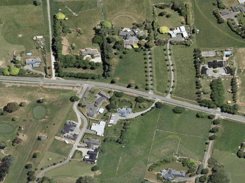 aerial view of Gleniti Shared Pathway and the ground around it