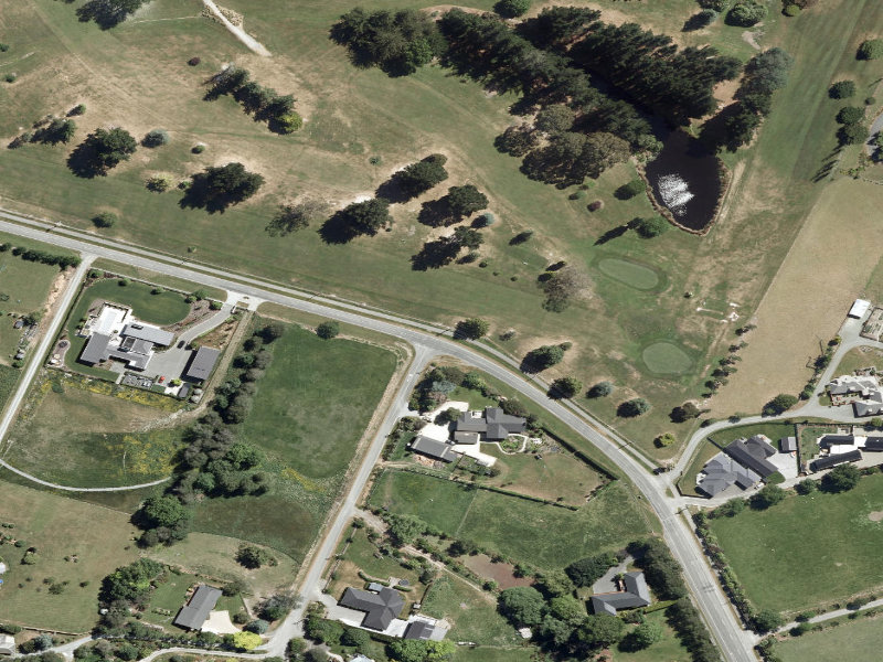 aerial view of Gleniti Shared Pathway and the ground around it