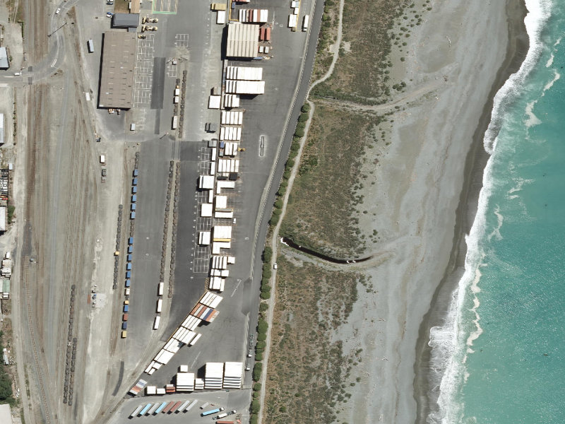 aerial view of South Beach Cycle / Walkway and the ground around it