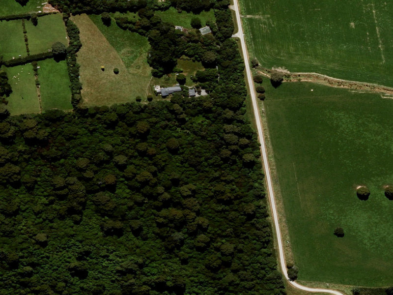 aerial view of Saw Pit Site and the ground around it