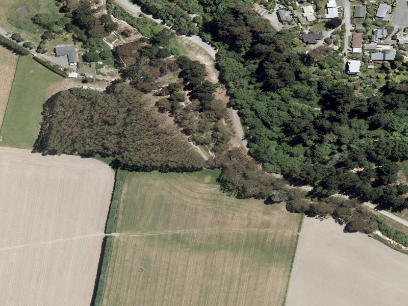 aerial view of The Moguls and the ground around it