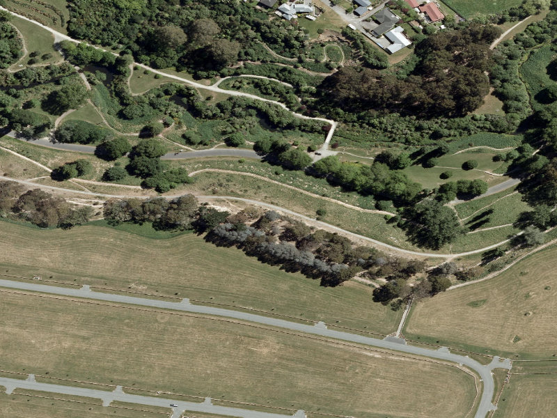 aerial view of East Curcuit and the ground around it