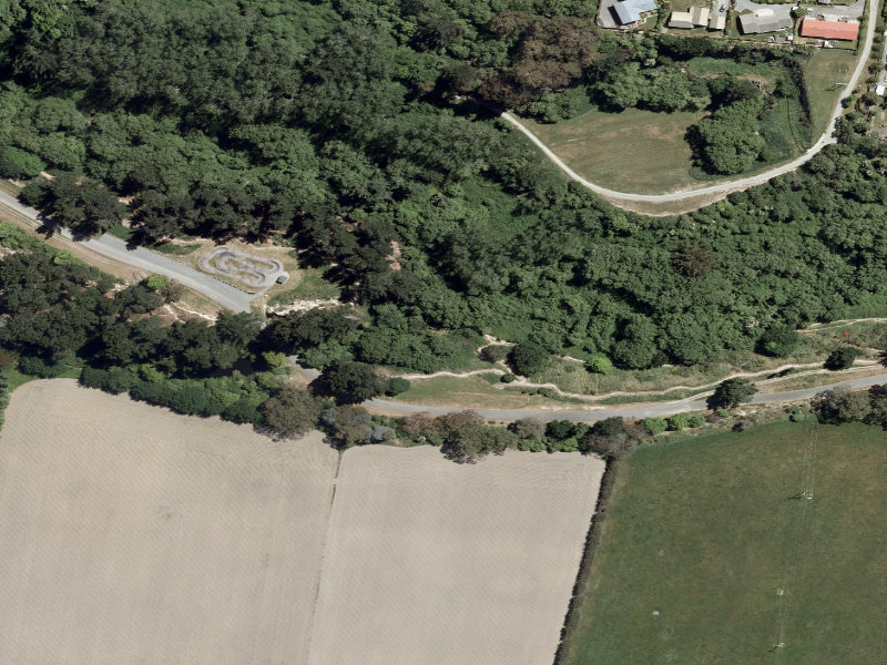 aerial view of Centennial Park Tracks and the ground around it