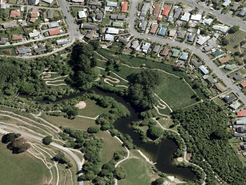 aerial view of Centennial Park Tracks and the ground around it
