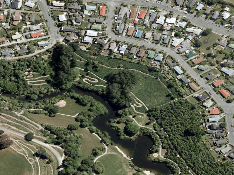 aerial view of Alternative Route and the ground around it