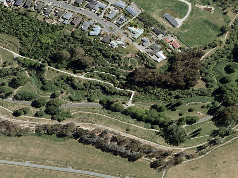 aerial view of Centennial Park Tracks and the ground around it
