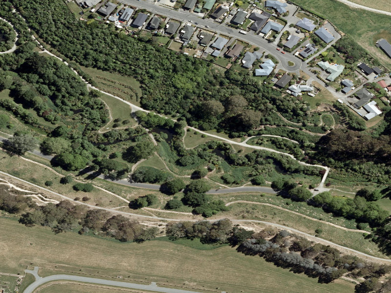 aerial view of Centennial Park Tracks and the ground around it