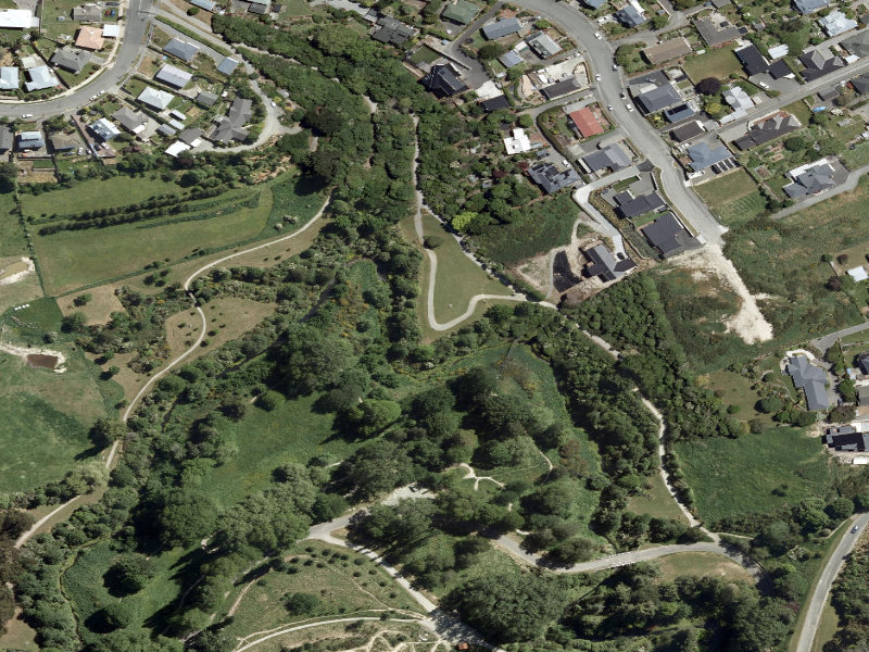 aerial view of Centennial Park Tracks and the ground around it