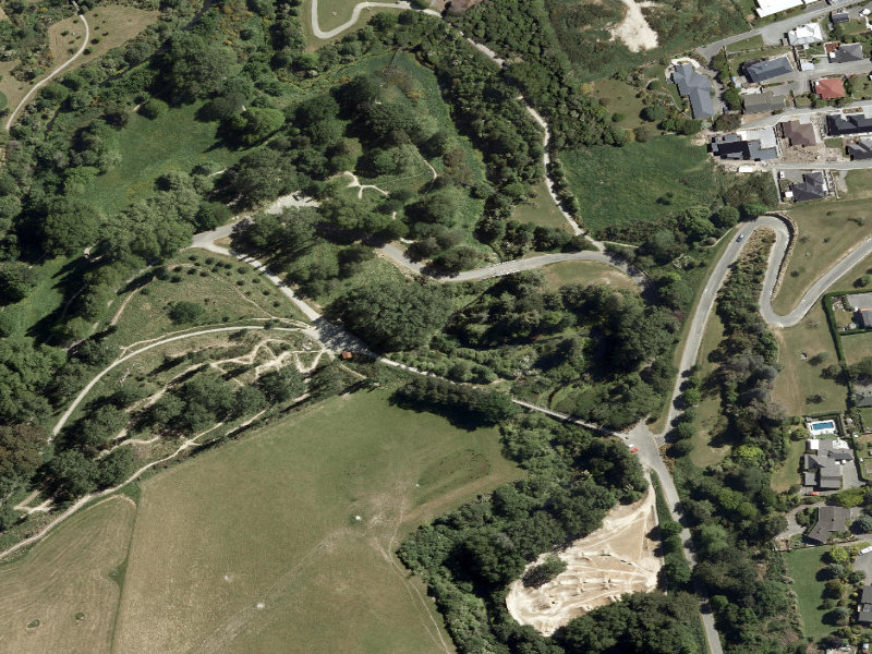 aerial view of Centennial Park Tracks and the ground around it