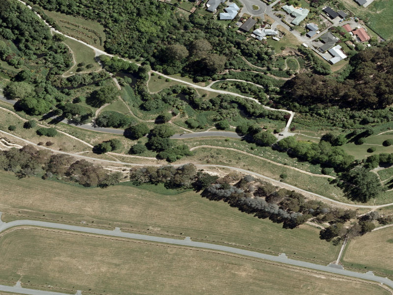 aerial view of Centennial Park Tracks and the ground around it
