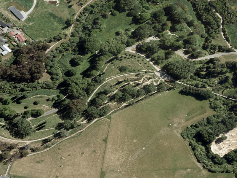 aerial view of Centennial Park Tracks and the ground around it