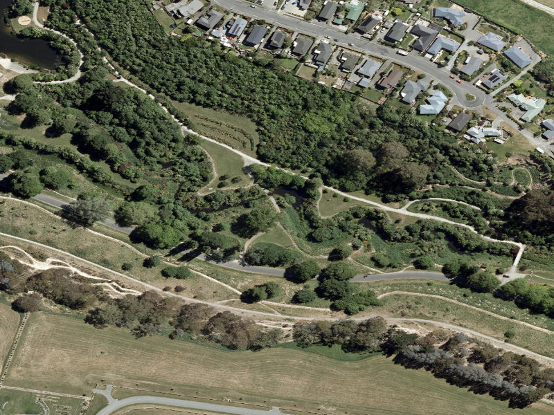 aerial view of Centennial Park Tracks and the ground around it