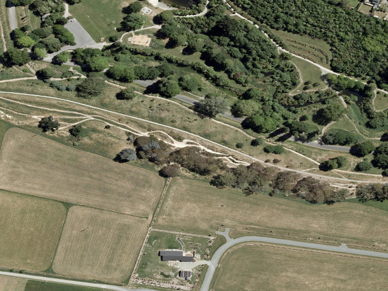 aerial view of Centennial Park Tracks and the ground around it