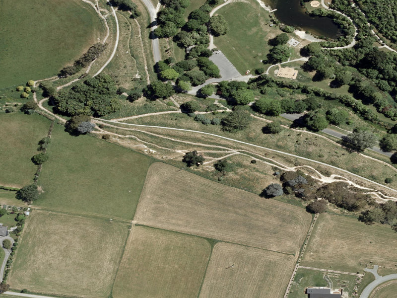 aerial view of Centennial Park Tracks and the ground around it