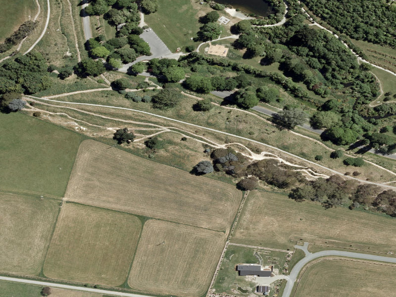 aerial view of Centennial Park Tracks and the ground around it