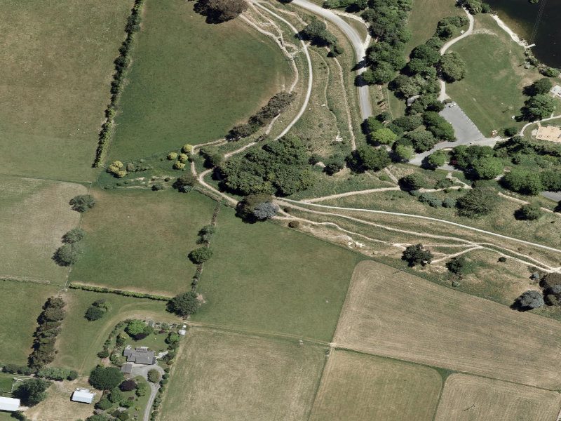 aerial view of Centennial Park Tracks and the ground around it