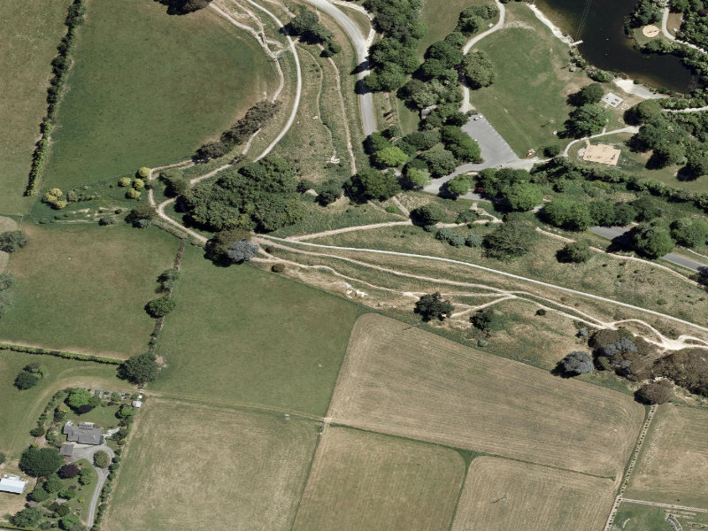 aerial view of Centennial Park Tracks and the ground around it