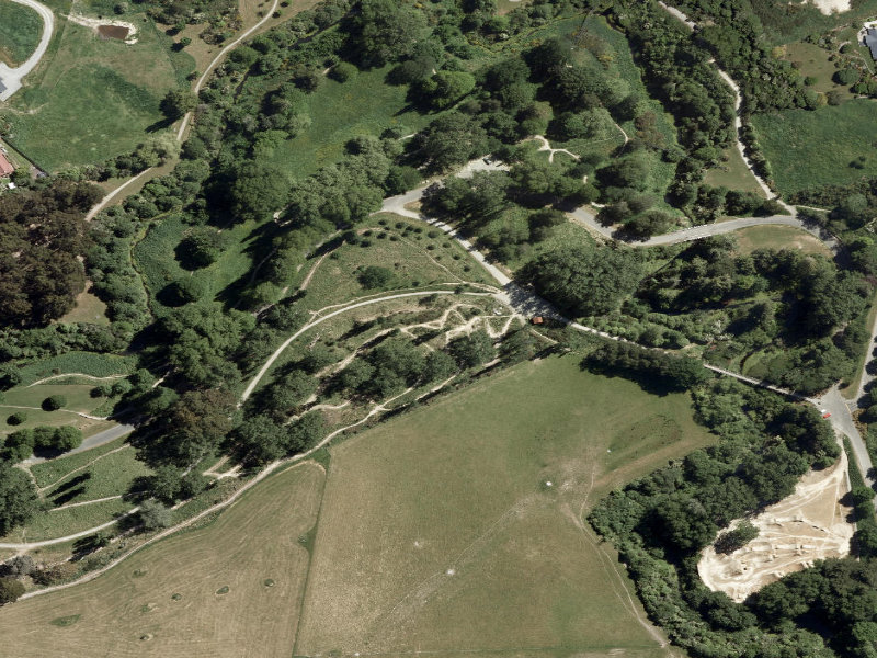 aerial view of Centennial Park Tracks and the ground around it