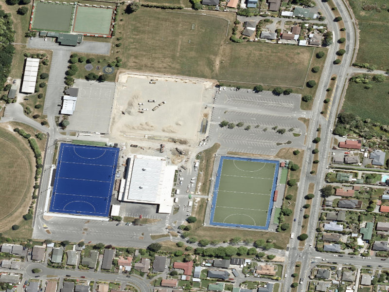 aerial view of Path Through Aorangi Park and the ground around it