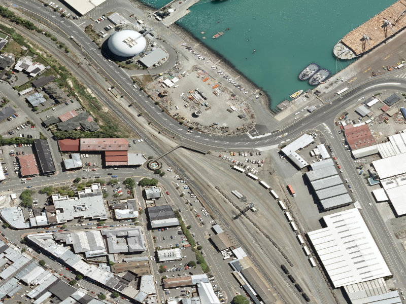 aerial view of Railray Overbridge To Port and the ground around it