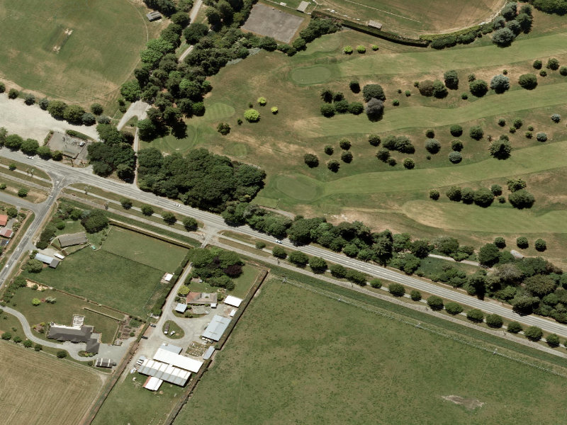 aerial view of Pleasant Point Domain / Golf Course and the ground around it
