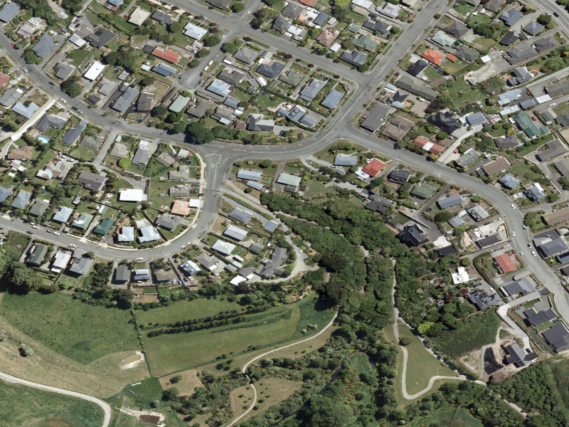 aerial view of Centennial Park Access Routes and the ground around it