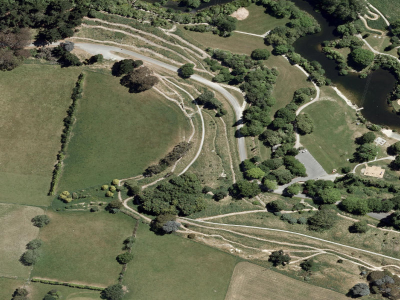 aerial view of Centennial Park Tracks and the ground around it