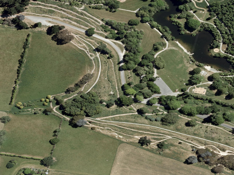 aerial view of Centennial Park Tracks and the ground around it