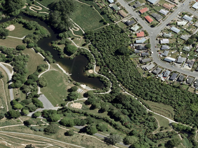aerial view of Centennial Park Tracks and the ground around it