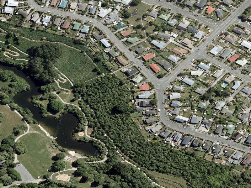 aerial view of Centennial Park Access Routes and the ground around it
