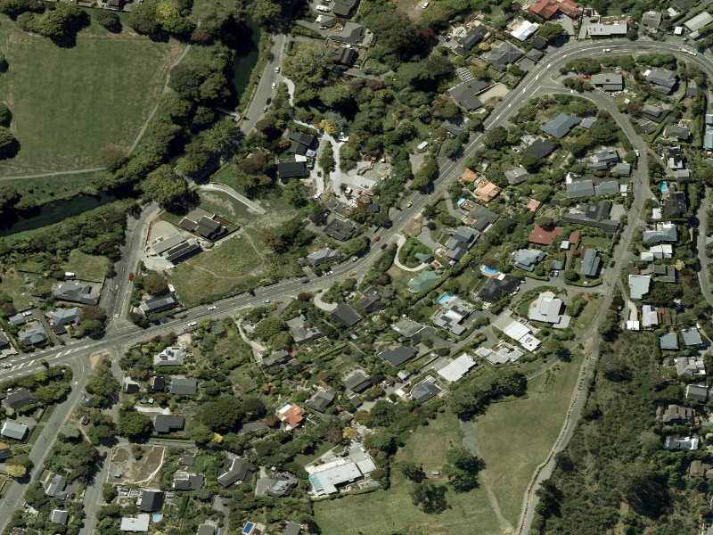aerial view of Walk and bike track through Hillsborough and the ground around it