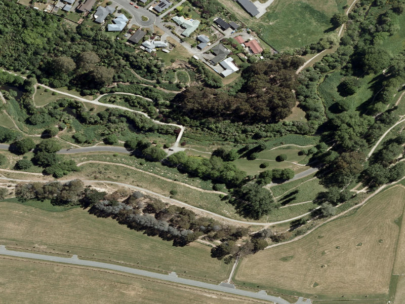 aerial view of Centennial Park Tracks and the ground around it