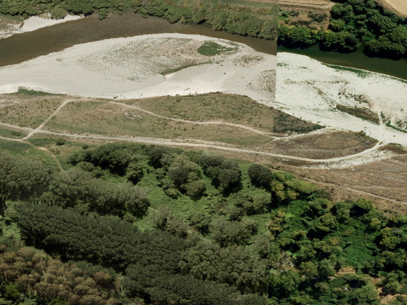 aerial view of Plpt Arowhenua Alternate Trail and the ground around it