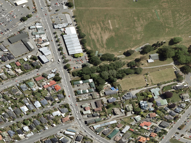 aerial view of Asbury Park Path and the ground around it