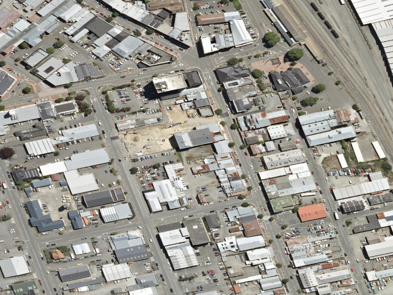 aerial view of Theatre Royal Walkway and the ground around it