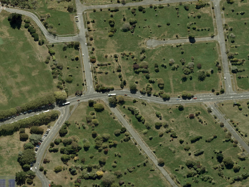aerial view of Walk and bike track through Burwood and the ground around it