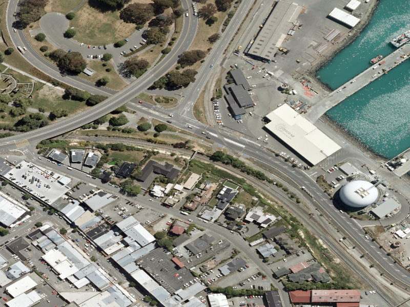 aerial view of Railway Overbridge and the ground around it