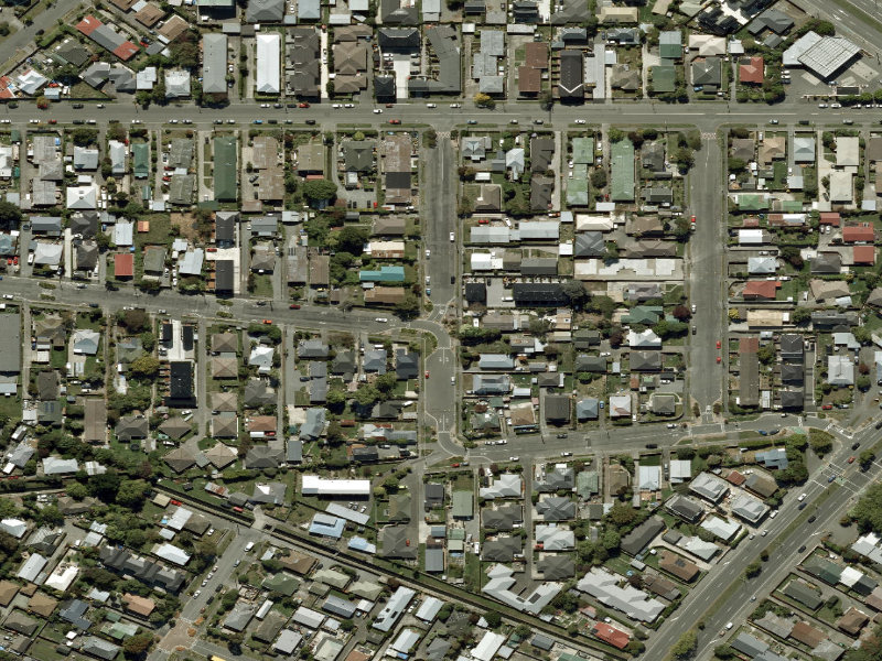 aerial view of Walk and bike track through Phillipstown and the ground around it