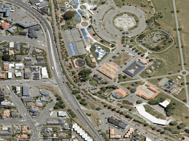 aerial view of Aviary Paths and the ground around it