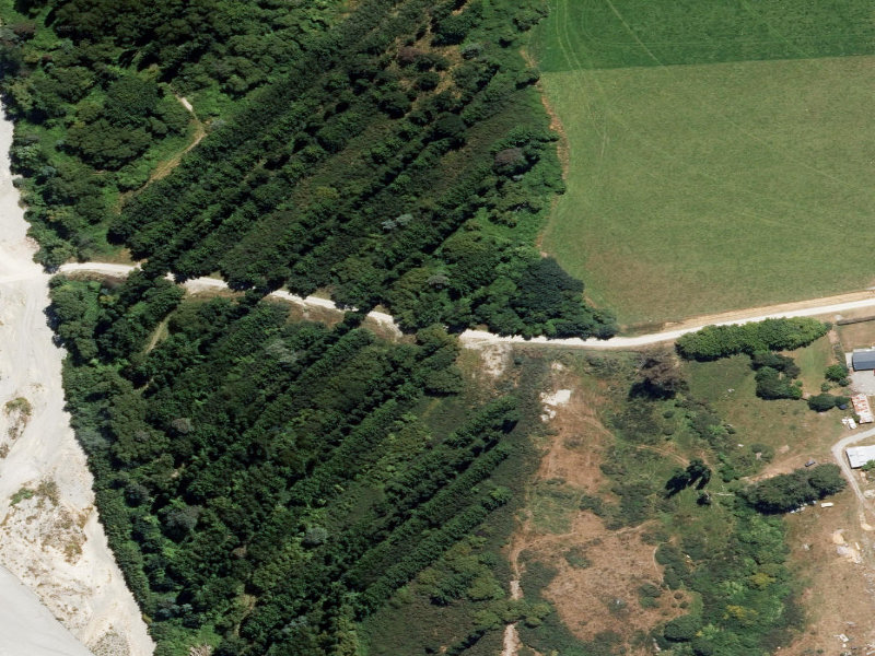 aerial view of Orari River Mountain Bike Tracks and the ground around it