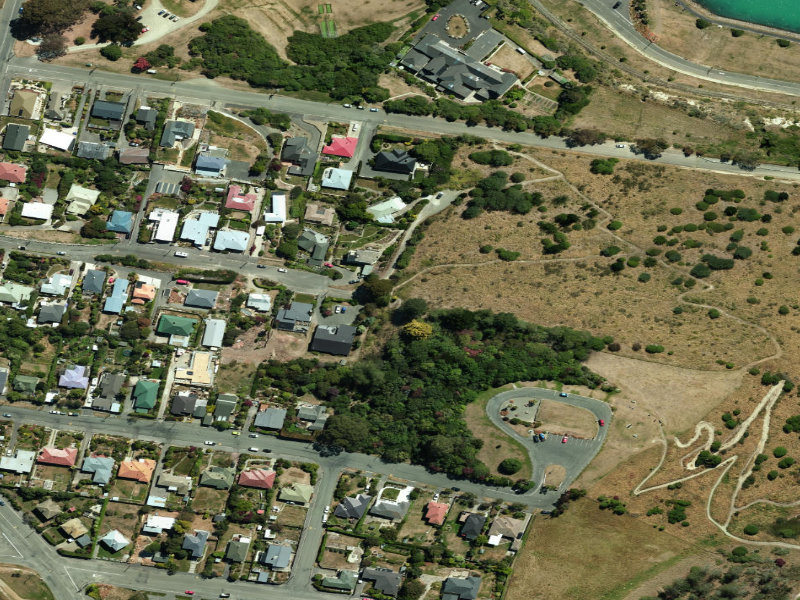 aerial view of Oamaru Walkway and the ground around it